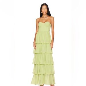 Lovers and Friends - Hattie Gown - Size Medium- Color: Green
